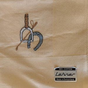 NWT LEHNER VINTAGE EQUESTRIAN HORSESHOE STIRRUP COTTON SCARF MADE IN SWITZERLAND